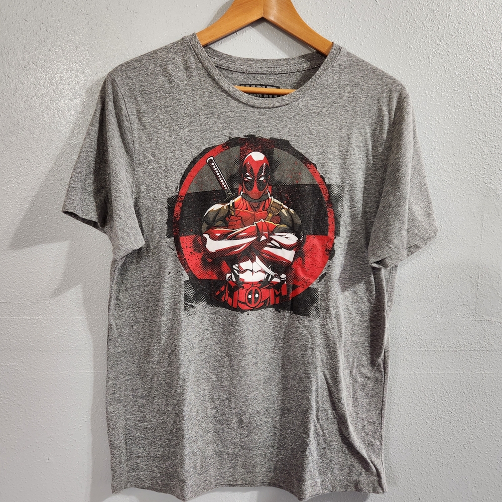 Marvel Gray Deadpool Graphic Tee
